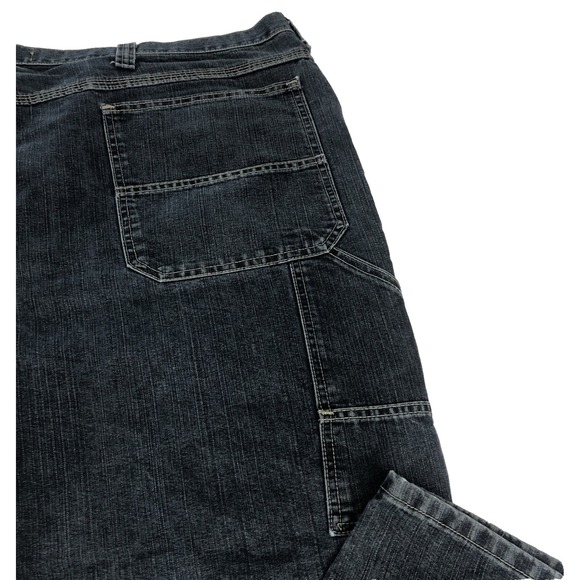 Lee Dungarees Mens Carpenter Jeans 54x32 Blue Denim Workwear Utility Hammer Loop - Picture 11 of 11